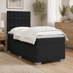 King Single Box Spring Bed with LED Lights and Mattress