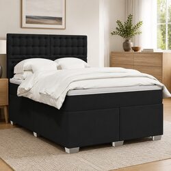 Queen Bed with Pocket Mattress and LED Lights