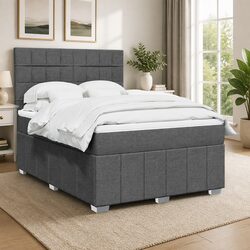 Compact and Functional Box Spring Bed with LED Lights