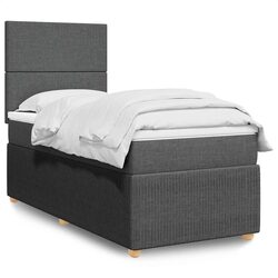 Compact Box Spring Bed with Customizable LED Lighting