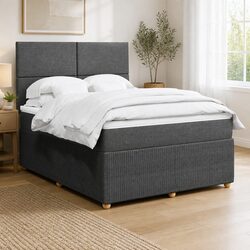 Compact Queen Bed with LED Lights and Pocket Springs