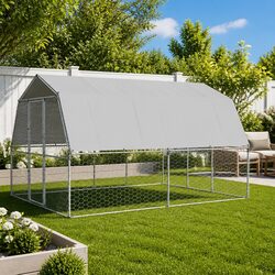 Compact and Durable Outdoor Dog Cage with Roof