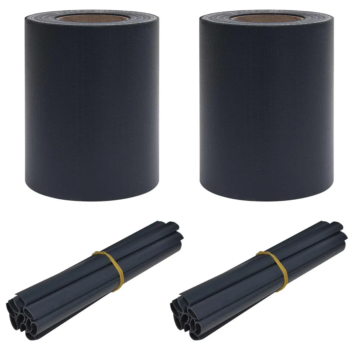 Garden Privacy Screen Dark Grey 70 x 0.19 m PVC Outdoor Fence Panel Barrier