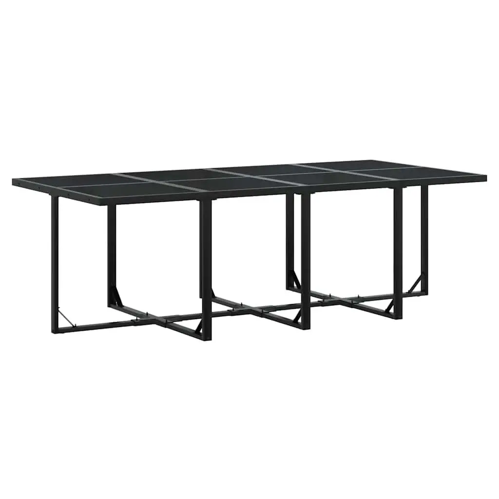 Garden Dining Set 9 Piece Outdoor Furniture Patio Table Chairs Cushions Black