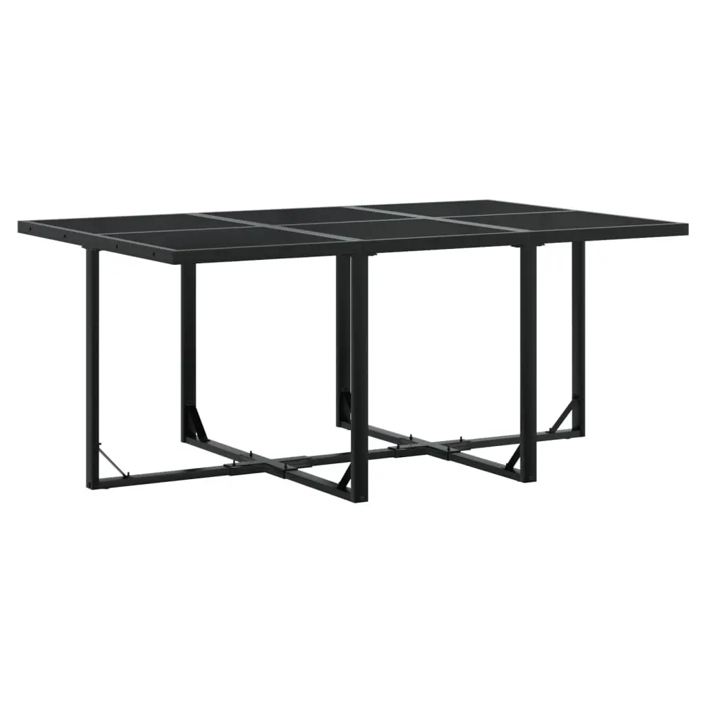 Garden Dining Set Black 11 Piece Outdoor Furniture Poly Rattan with Cushions