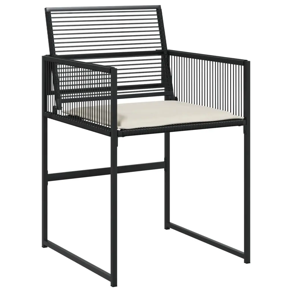 Outdoor Garden Dining Set Black 15 Piece Poly Rattan Patio Furniture with Tempered Glass Top and Thickly Padded Cushions