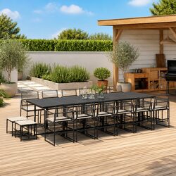 Compact and Efficient 17 Piece Outdoor Dining Set