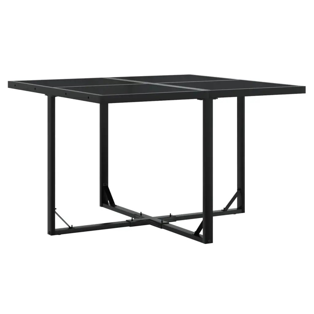 Garden Dining Set Black 5 Piece Outdoor Furniture Textilene Cushions Patio Table