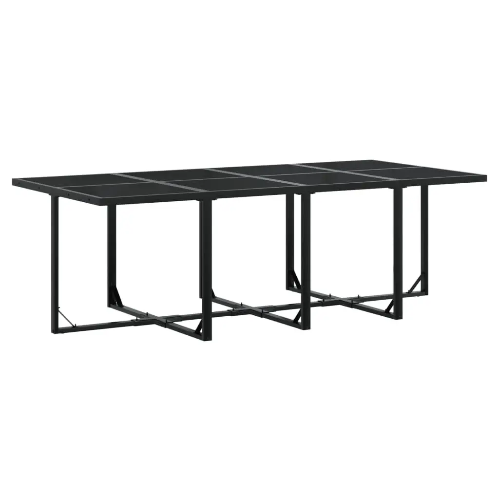 Garden Dining Set 13 Piece Outdoor Furniture Black Textilene Chairs Table Patio