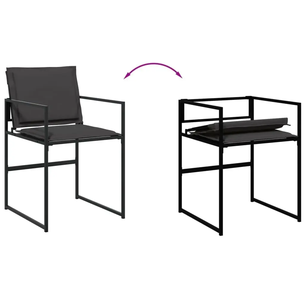 Garden Dining Set 13 Piece Outdoor Furniture Black Textilene Chairs Table Patio