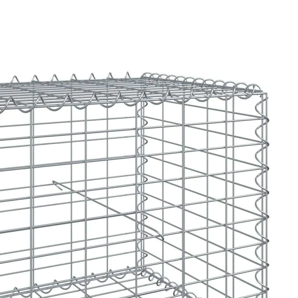 Gabion Basket Silver 400x50x50 cm Galvanised Iron Wire Garden Retaining Wall