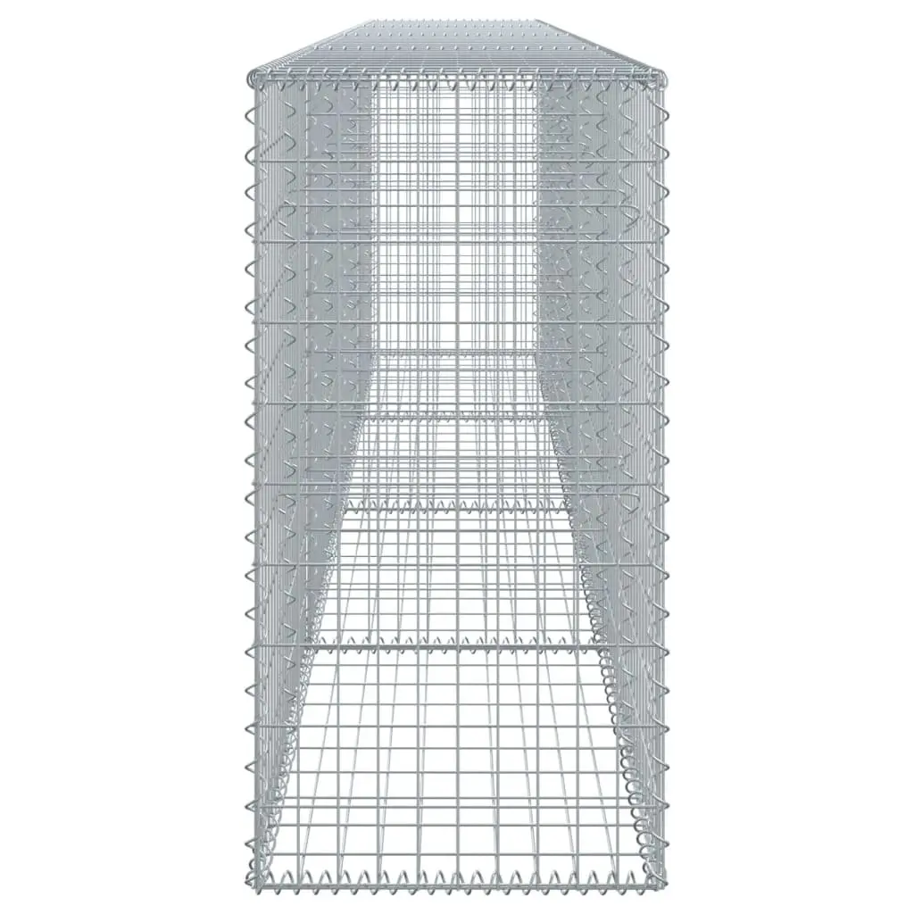 Gabion Basket Silver 400x50x100 cm Galvanised Iron Wire Durable Garden Structure