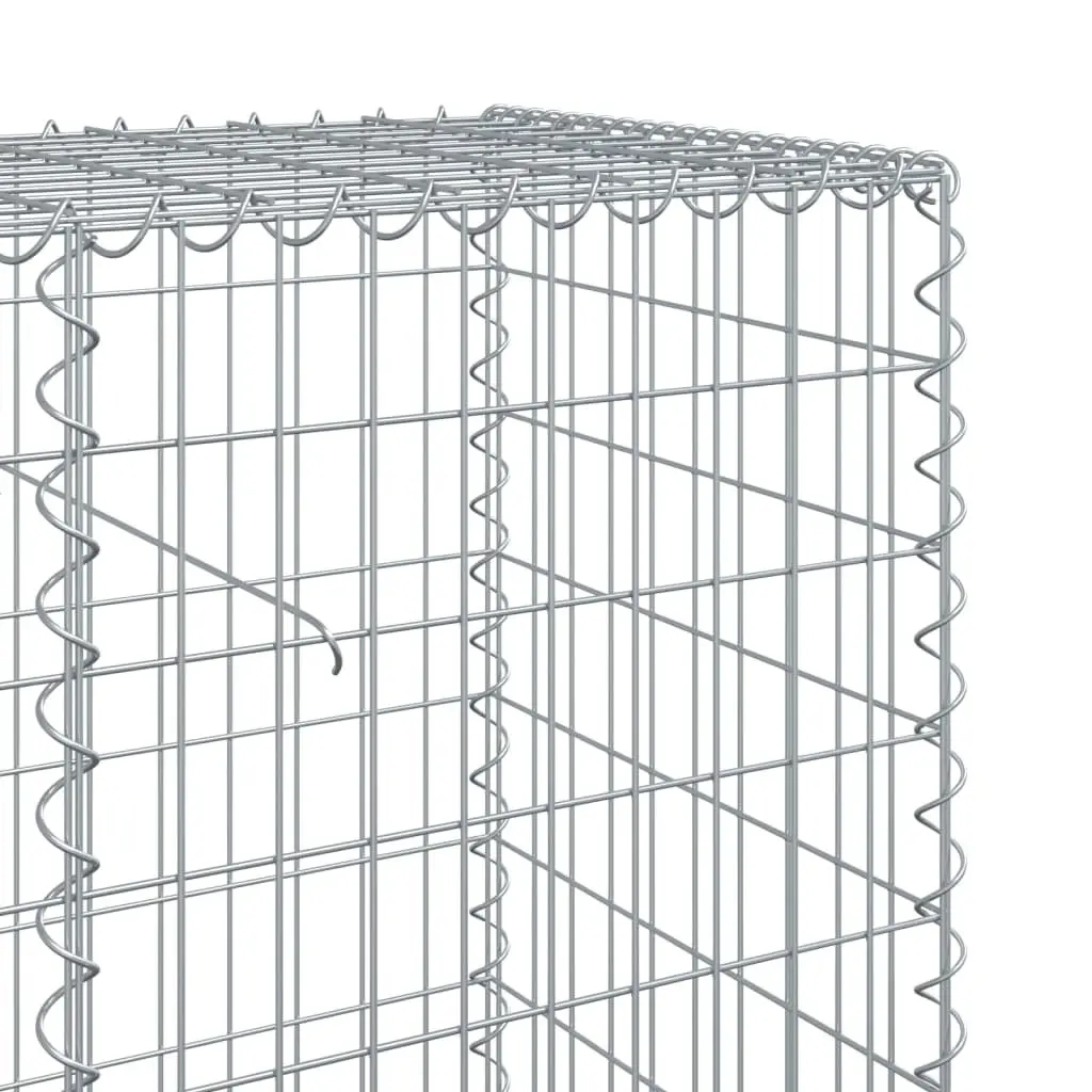 Gabion Basket Silver 400x50x100 cm Galvanised Iron Wire Durable Garden Structure