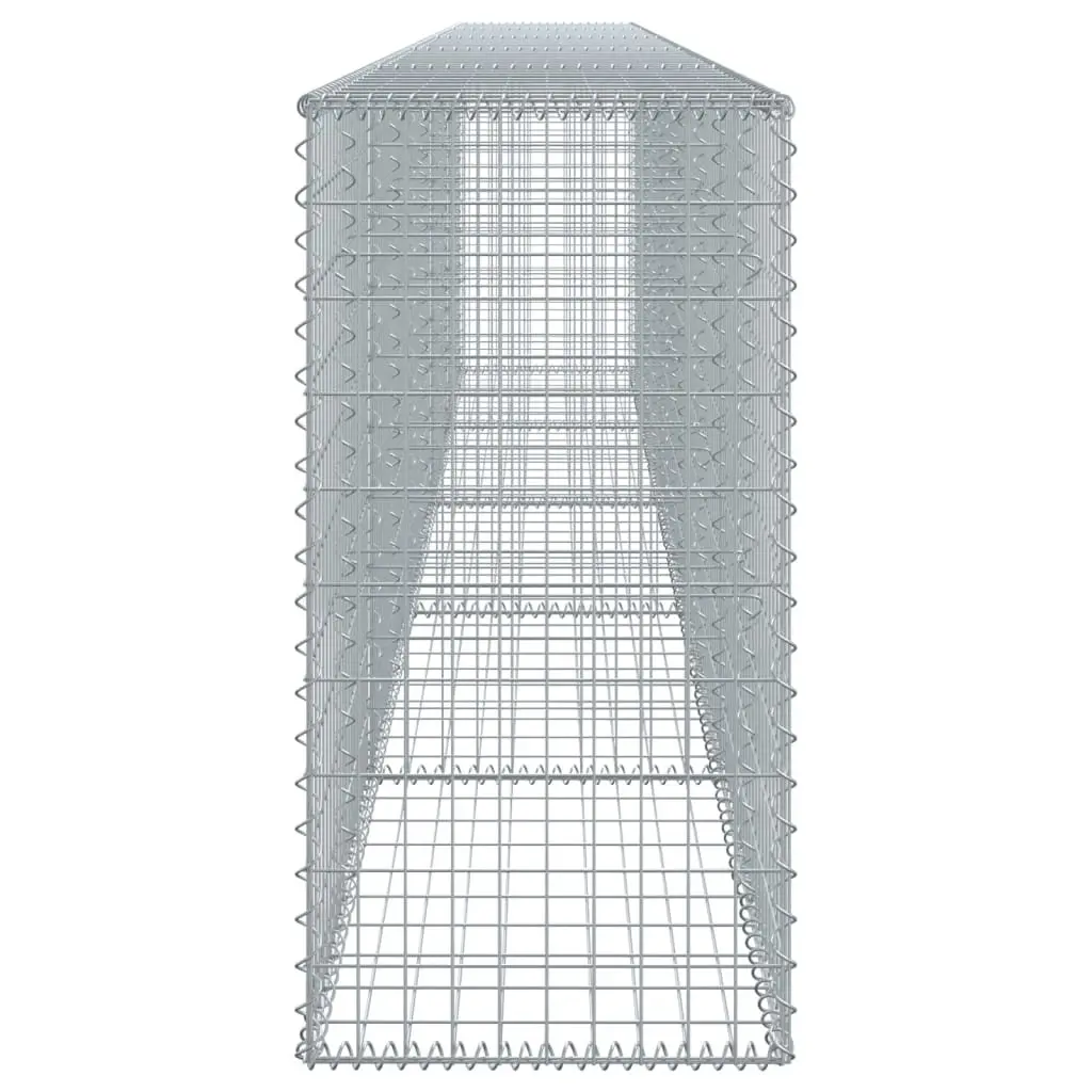 Gabion Basket Silver 500x50x100 cm Metal Wire Garden Retaining Wall Decor