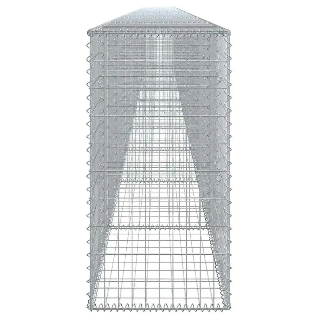 Gabion Basket Silver 1100x50x100 cm Durable Galvanised Iron Wire Tool-free Assembly