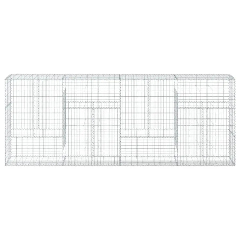 Gabion Basket Silver 400x50x150 cm Galvanised Iron Wire Garden Landscaping Retaining