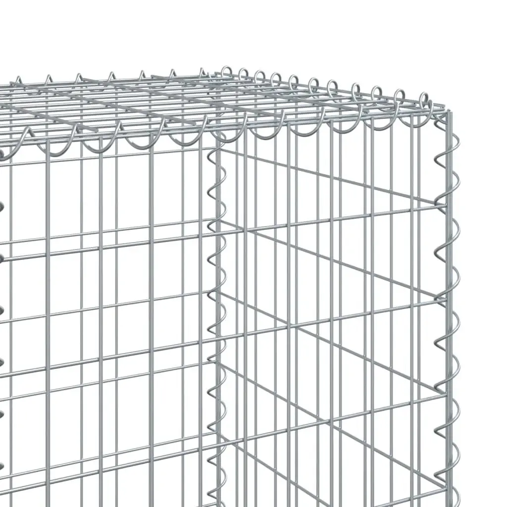 Gabion Basket Silver 900x50x150 cm Galvanised Iron Wire Cage Garden