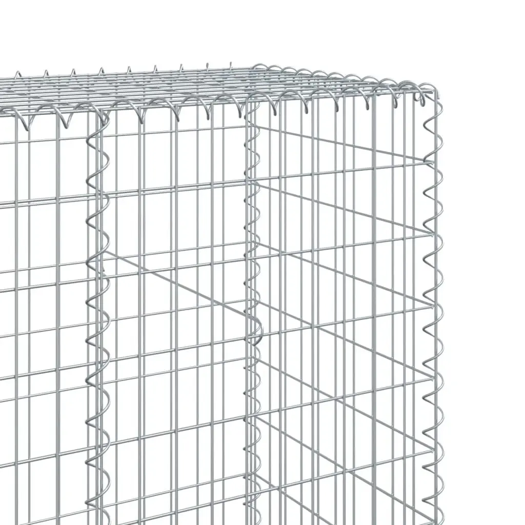 Gabion Basket Silver 600x50x200 cm Galvanised Iron Wire Garden Retaining