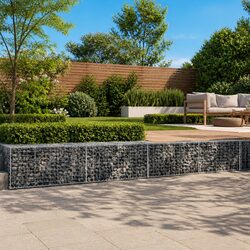 Compact Gabion Basket with Cover 1000x100x50 cm for Outdoor Projects