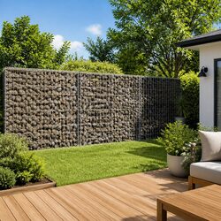 Compact Gabion Basket with Cover for Easy Assembly