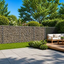 Compact Gabion Basket with Cover 600x100x100 cm