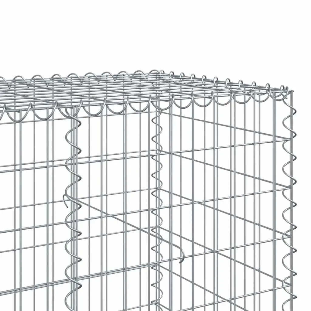 Gabion Basket Silver 750x100x100 cm Galvanised Iron Wire Garden Retaining