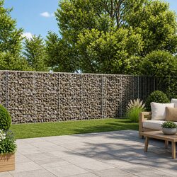 Gabion Basket with Cover 900x100x100 cm Galvanised Iron Wire Garden Retaining