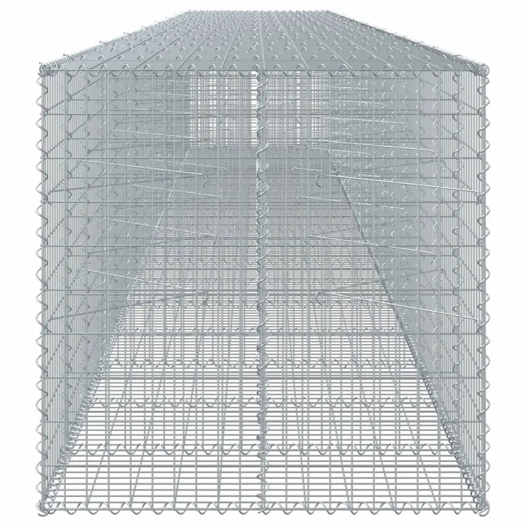 Gabion Basket Silver 950x100x100cm Galvanised Iron Wire Durable Outdoor Use