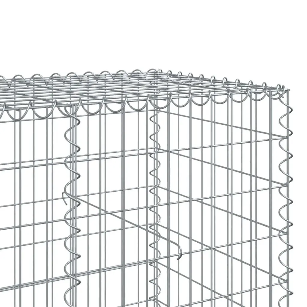 Gabion Basket Silver 1000x100x100 cm Galvanised Iron Wire Garden Retaining Structure