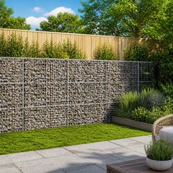 Gabion Basket with Cover 300x100x150 cm Galvanised Iron Wire Outdoor Garden