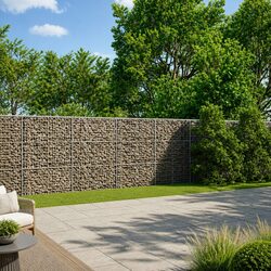 Compact Gabion Basket with Cover 500x100x150 cm for Gardens