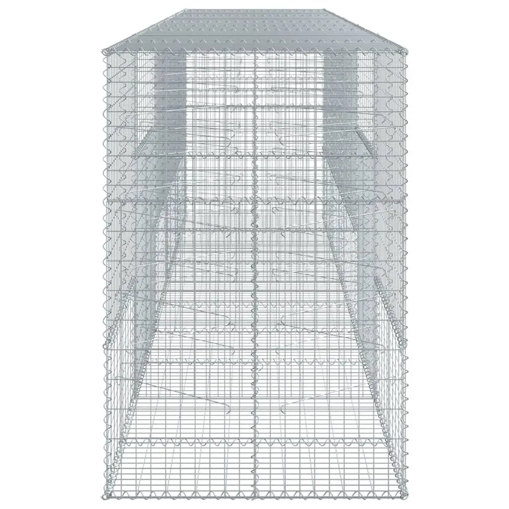 Gabion Basket Silver 500x100x150 cm Galvanised Iron Wire Durable Garden Retaining Wall