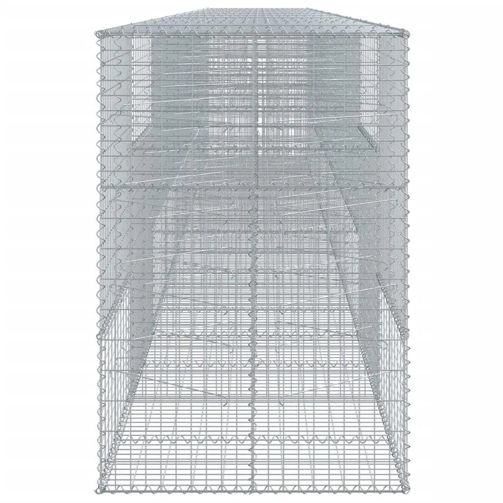 Gabion Basket Silver 900x100x150 cm Galvanised Iron Durable Garden Landscaping Cage