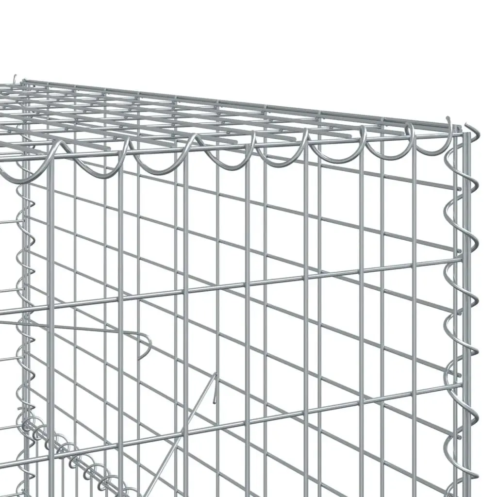 Gabion Basket Silver 900x100x150 cm Galvanised Iron Durable Garden Landscaping Cage