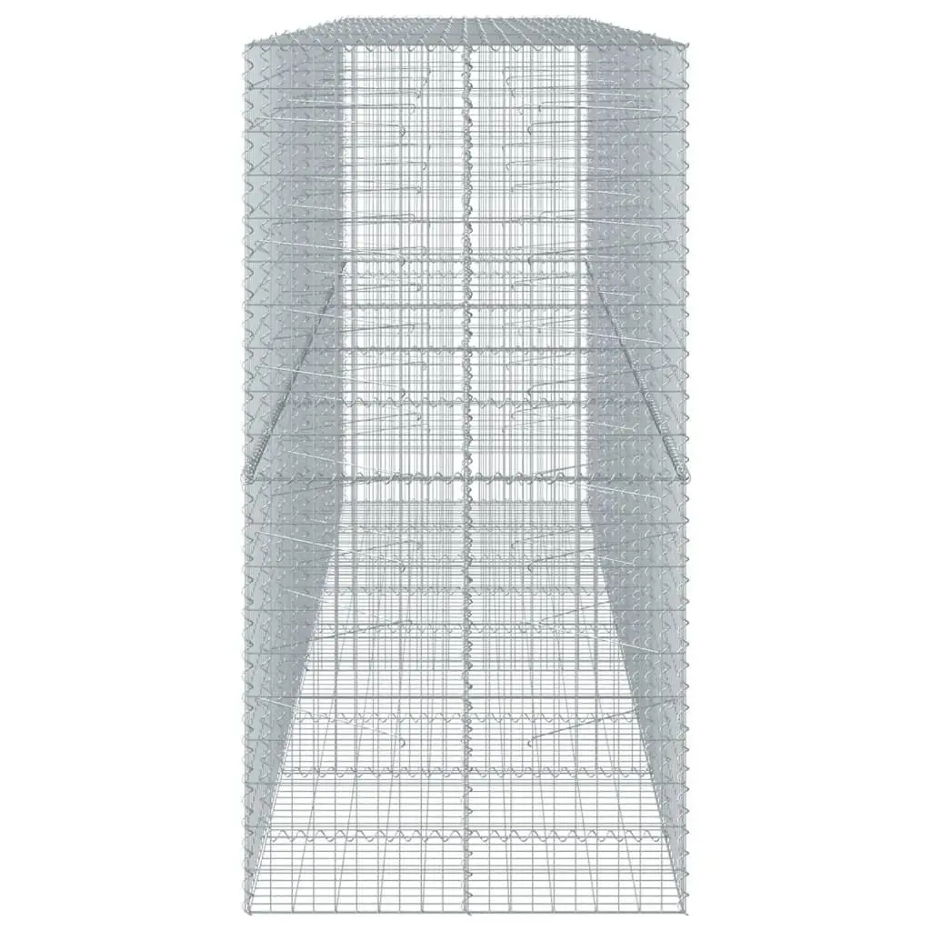 Gabion Basket Silver 450x100x200 cm Durable Galvanised Iron Wire for Garden Landscaping Retaining Wall