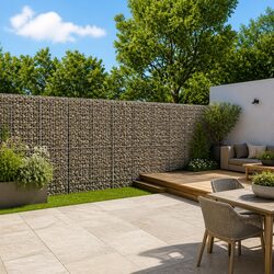Gabion Basket with Cover 650x100x200 cm Galvanised Iron Wire Outdoor Garden