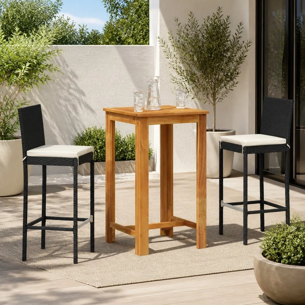 3 Piece Outdoor Bar Set
