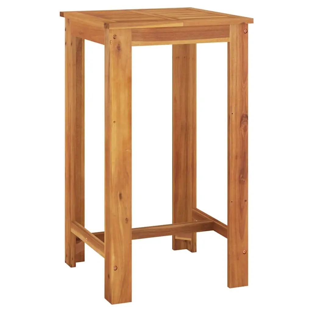Garden Bar Set Brown 5 Piece Outdoor Bar Table Stools Acacia Wood Poly Rattan