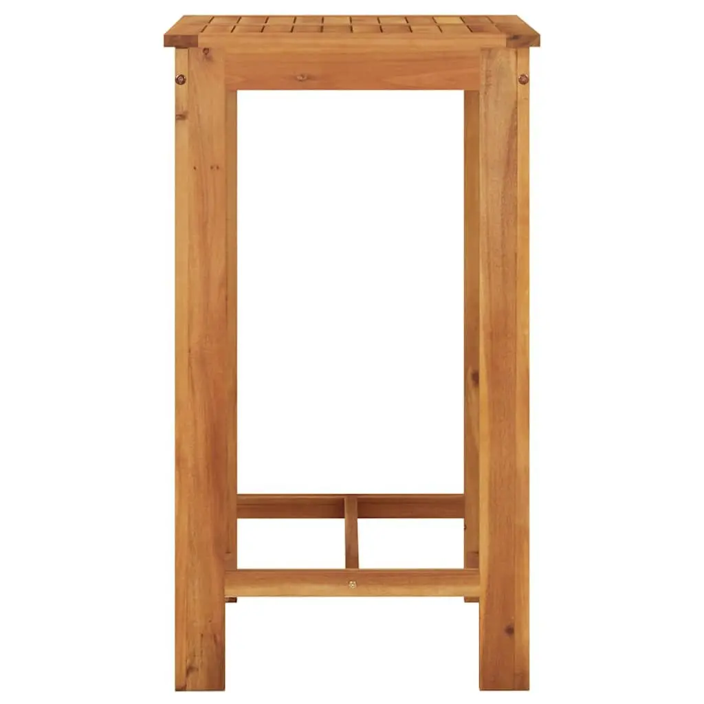 Garden Bar Set Brown 5 Piece Outdoor Bar Table Stools Acacia Wood Poly Rattan