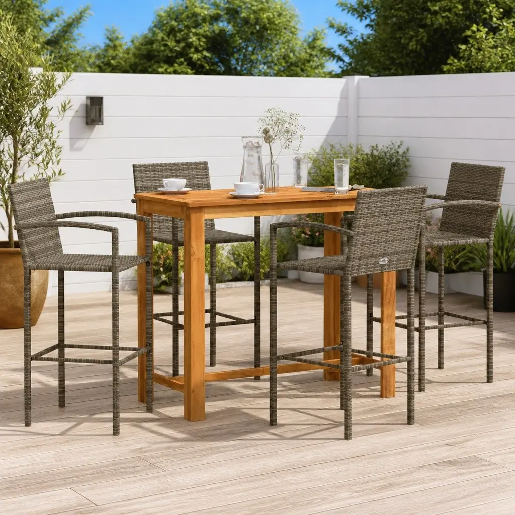 5-Piece Garden Bar Set for Outdoor Enjoyment
