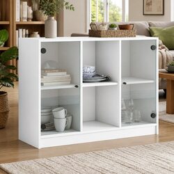 Concise and Durable White Sideboard 102x37x75.5 cm