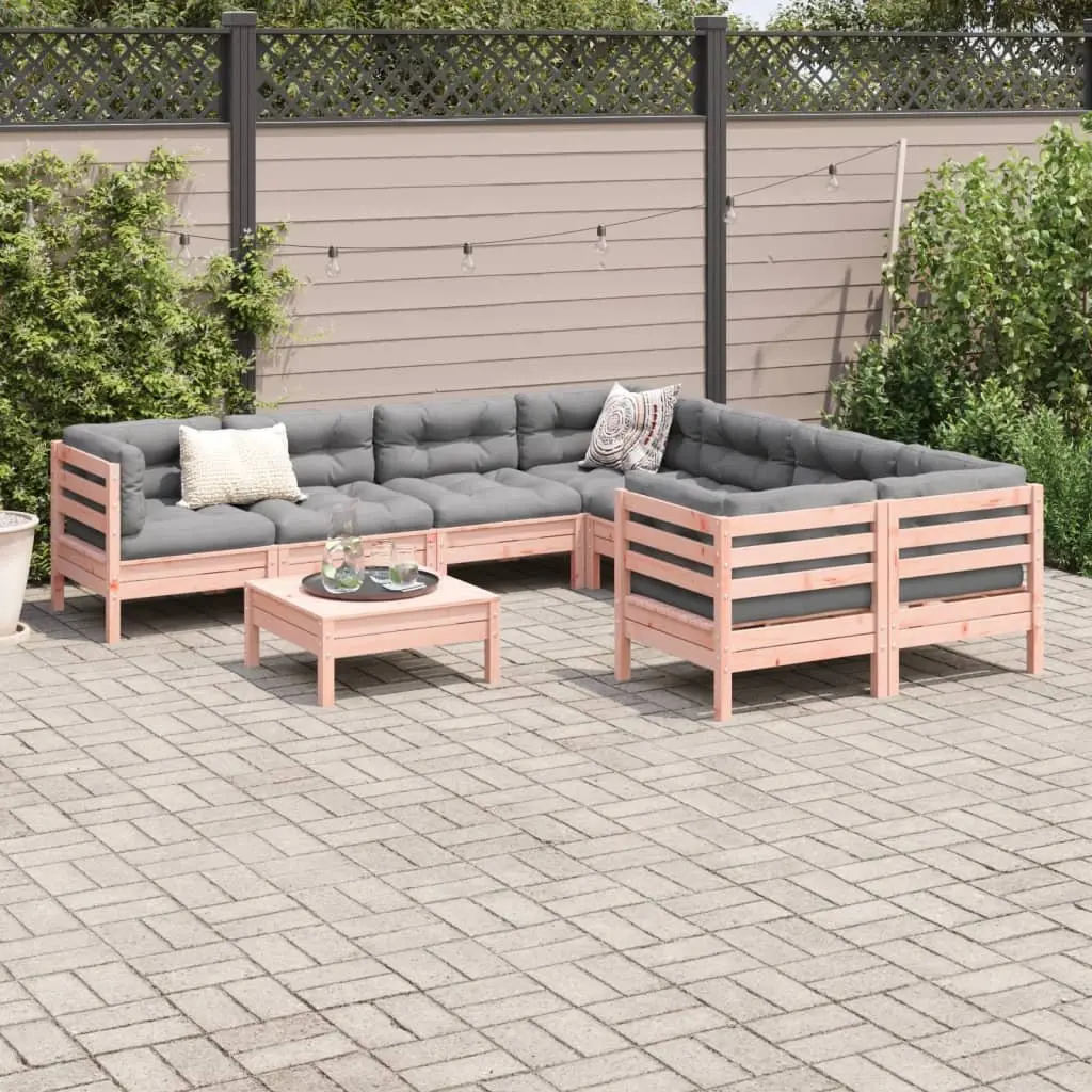 9 Piece Garden Sofa Set Outdoor Furniture Modular Patio Seating with Cushions