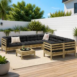 9 Piece Garden Sofa Set