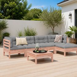 Outdoor 6 Piece Modular Sofa Set with Cushions