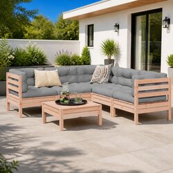 Compact and Versatile 6 Piece Garden Sofa Set