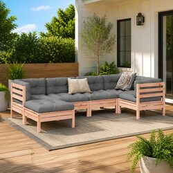 6 Piece Garden Sofa Set