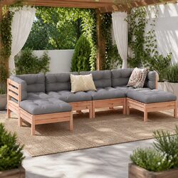 6-Piece Outdoor Sofa Set with Cushions