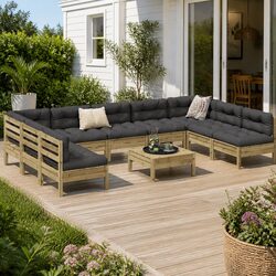 10-Piece Garden Sofa Set