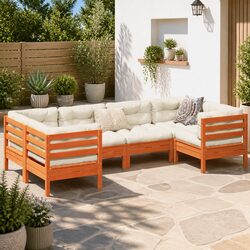 Compact 6-Piece Garden Sofa Set for Modern Spaces