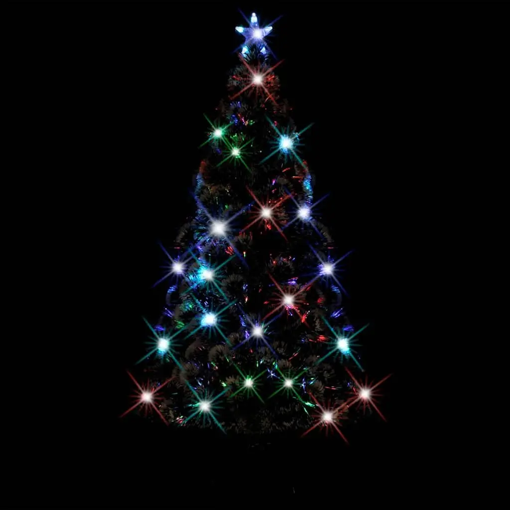 Pre-lit Christmas Tree Green 180cm Fibre Optic LED Lights Holiday Decor